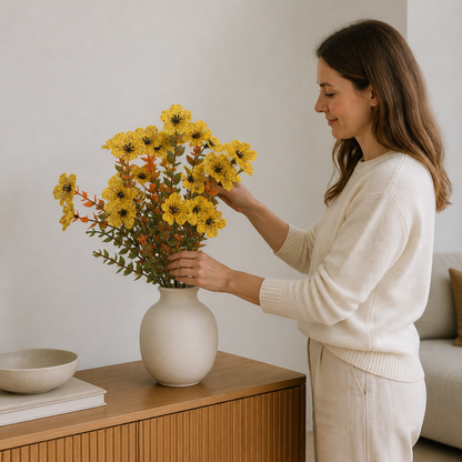 UV-beständiges künstliches Herbstblumenstrauß-Set