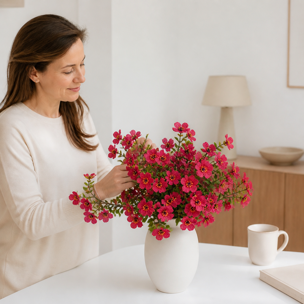 UV-beständiges künstliches Herbstblumenstrauß-Set