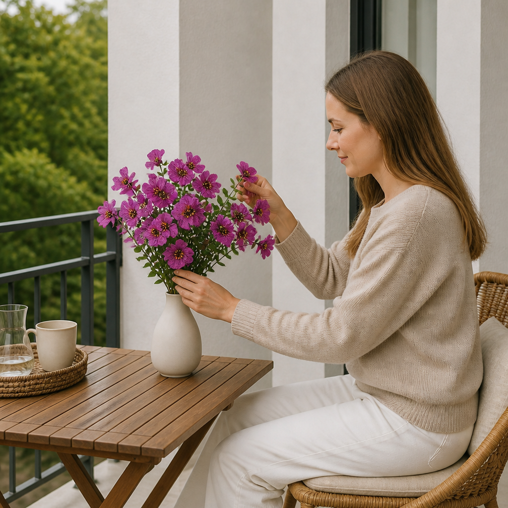 UV-beständiges künstliches Herbstblumenstrauß-Set