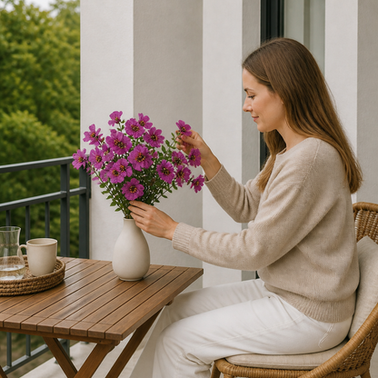 UV-beständiges künstliches Herbstblumenstrauß-Set