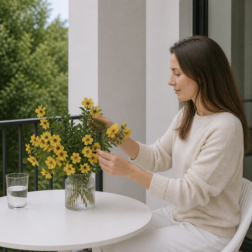 UV-beständiges künstliches Herbstblumenstrauß-Set