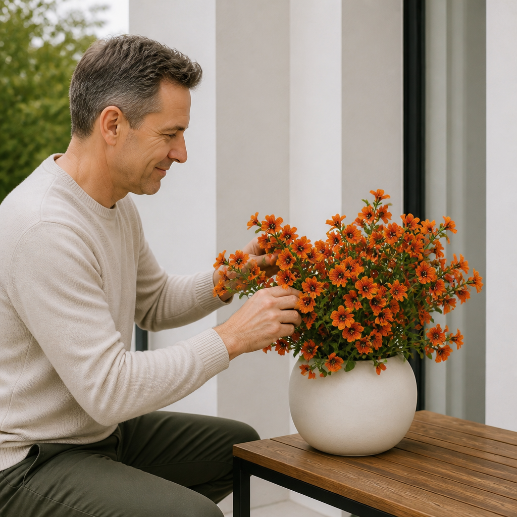 UV-beständiges künstliches Herbstblumenstrauß-Set