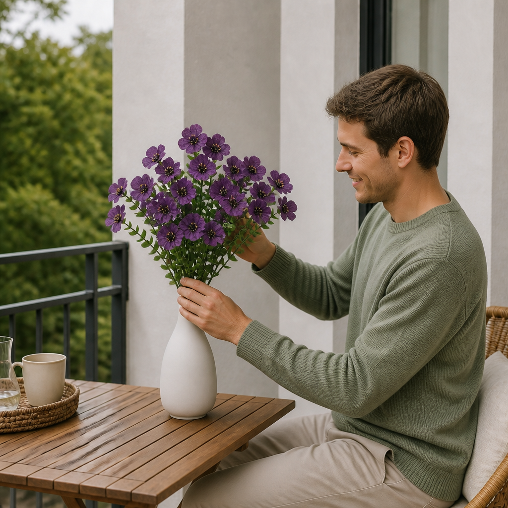 UV-beständiges künstliches Herbstblumenstrauß-Set