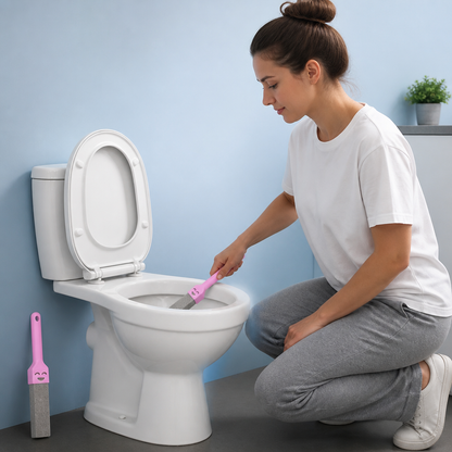 WC-Reinigungsstein aus Bimsstein mit extra langem Griff – Gegen Kalk & hartnäckige Flecken