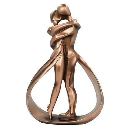 Moderne Liebespaar Skulptur – Symbol der Verbundenheit