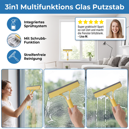3in1 Multifunktions Glas Putzstab