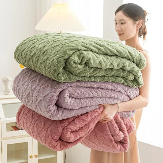 Doppelseitige Kuscheldecke Aus Wolle