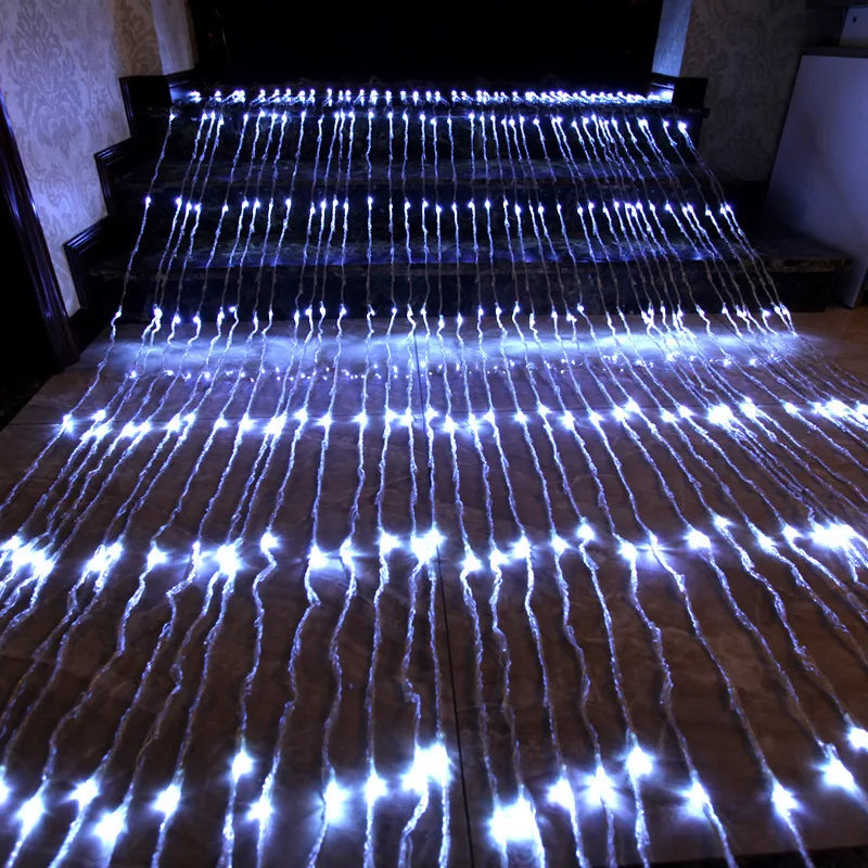 LED Lichtervorhang Mit Farbwechsel – Dekorative Lichterkette Für Fenster, Wände Und Partys