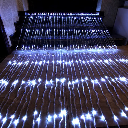 LED Lichtervorhang Mit Farbwechsel – Dekorative Lichterkette Für Fenster, Wände Und Partys
