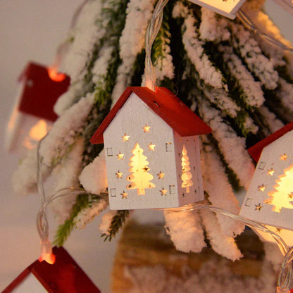 LED Weihnachtshäuser aus Holz mit Festlicher Beleuchtung