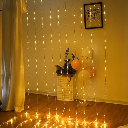 LED Lichtervorhang Mit Farbwechsel – Dekorative Lichterkette Für Fenster, Wände Und Partys
