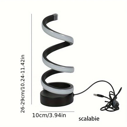 Moderne Spiral LED Tischlampe