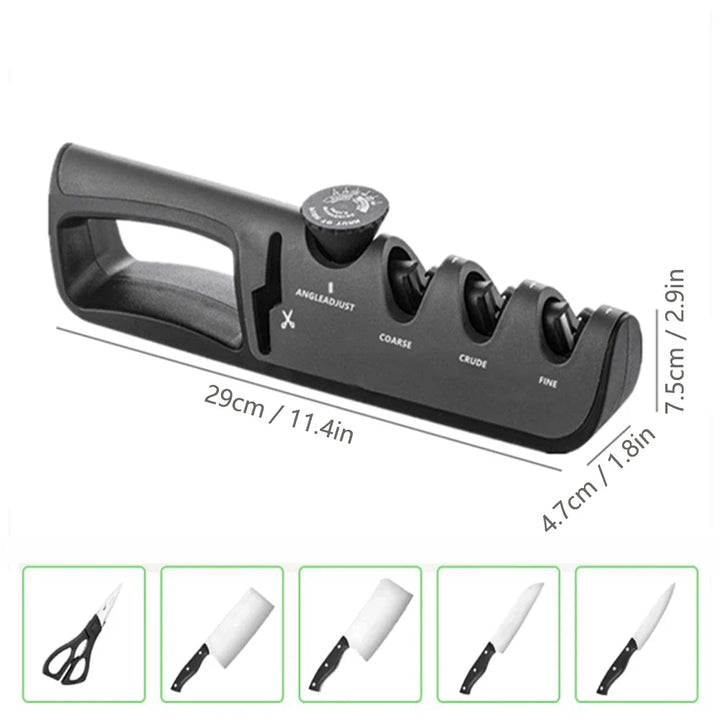 Multifunktionaler 4-in-1 Messerschärfer – Profi Schleifgerät (1+1 Gratis)