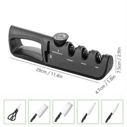 Multifunktionaler 4-in-1 Messerschärfer – Profi Schleifgerät (1+1 Gratis)