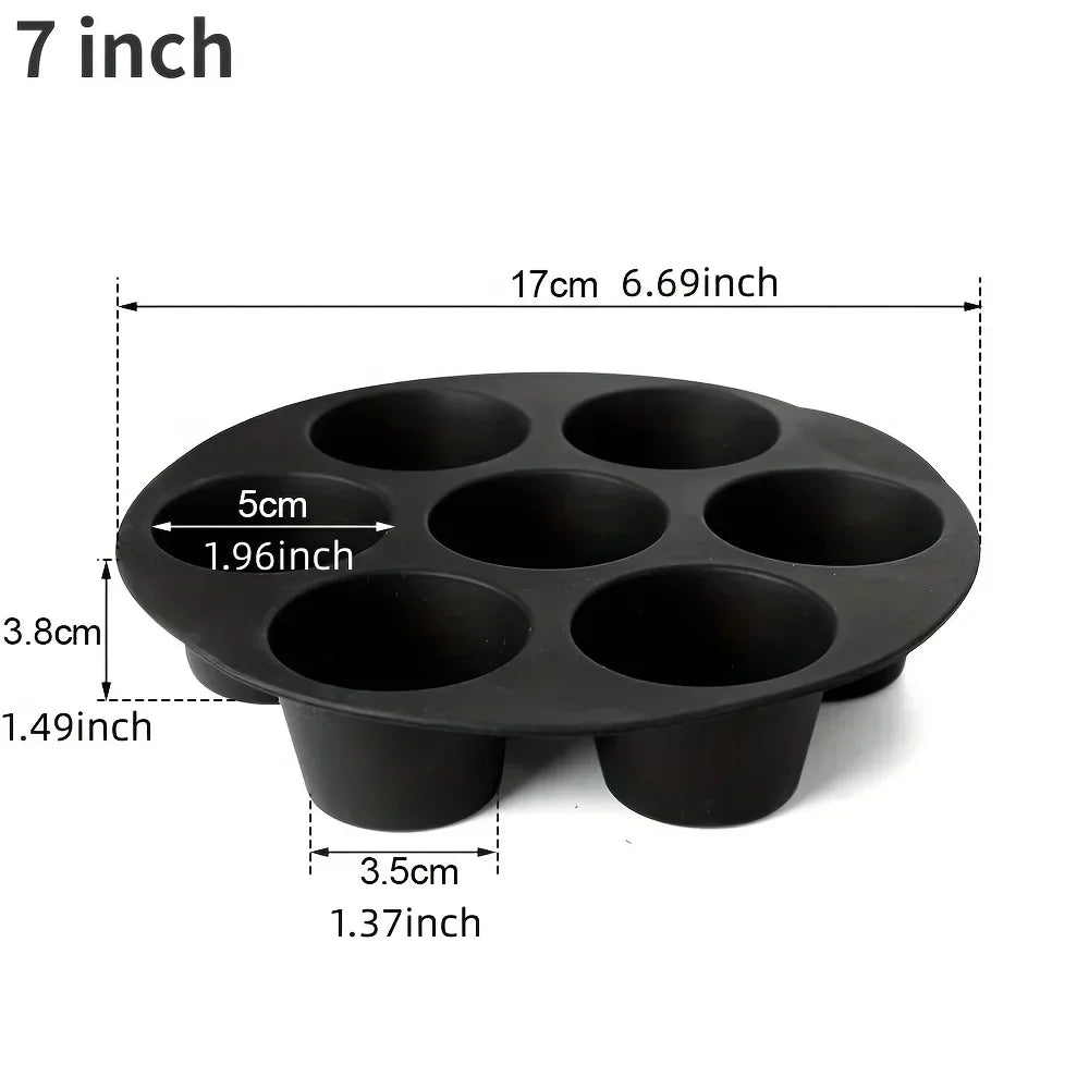 Silikon-Muffinform für Heißluftfritteuse – Antihaft & Flexibel für Muffins, Cupcakes & Snacks