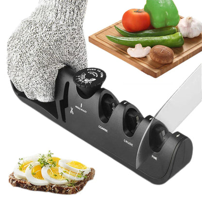 Multifunktionaler 4-in-1 Messerschärfer – Profi Schleifgerät (1+1 Gratis)