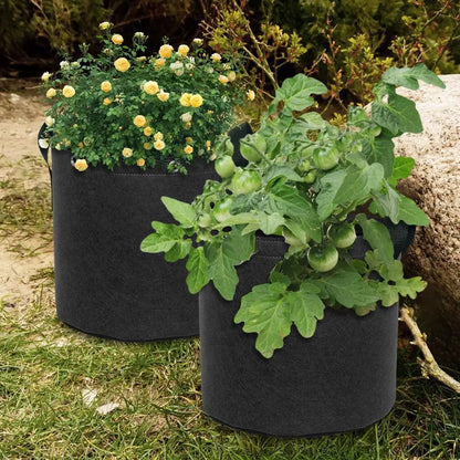Pflanzensack Aus Filz Mit Tragegriffen – Atmungsaktiv Und Langlebig Für Gartenpflanzen Und Blumen