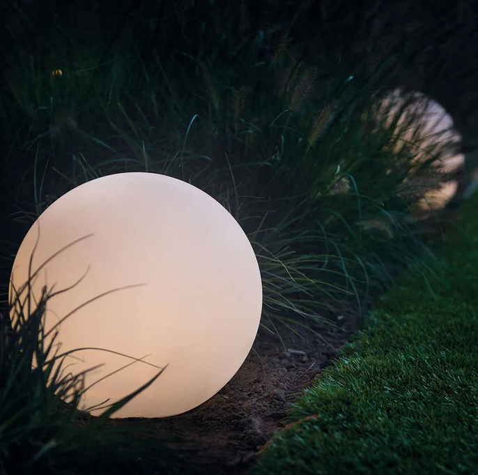 Runde Gartenlampe