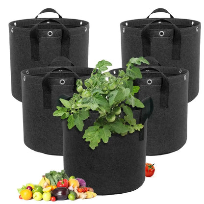 Pflanzensack Aus Filz Mit Tragegriffen – Atmungsaktiv Und Langlebig Für Gartenpflanzen Und Blumen