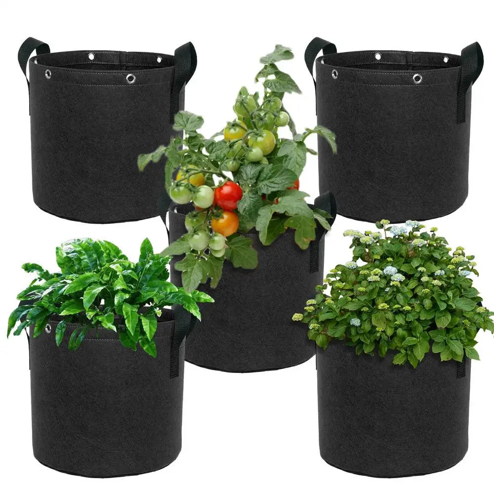 Pflanzensack Aus Filz Mit Tragegriffen – Atmungsaktiv Und Langlebig Für Gartenpflanzen Und Blumen