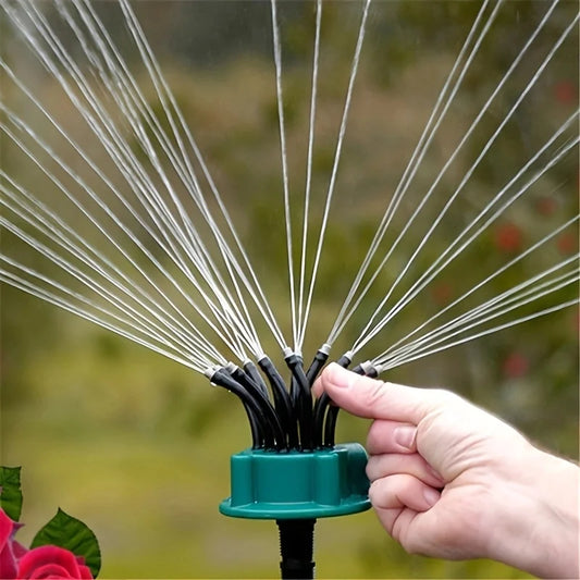 12-in-1 Gartenbewässerungssystem – Einstellbarer Sprinkler mit 360-Grad-Bewässerung