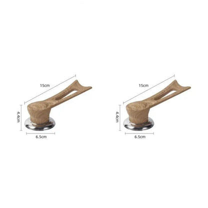 Ersatzgriff für Topfdeckel – Holzdesign mit Edelstahlbasis