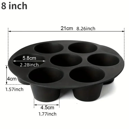 Silikon-Muffinform für Heißluftfritteuse – Antihaft & Flexibel für Muffins, Cupcakes & Snacks