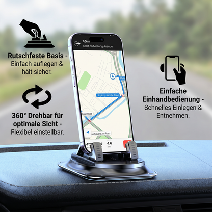 Auto-Handyhalterung – Rutschfester Smartphone-Halter für Armaturenbrett & Mittelkonsole