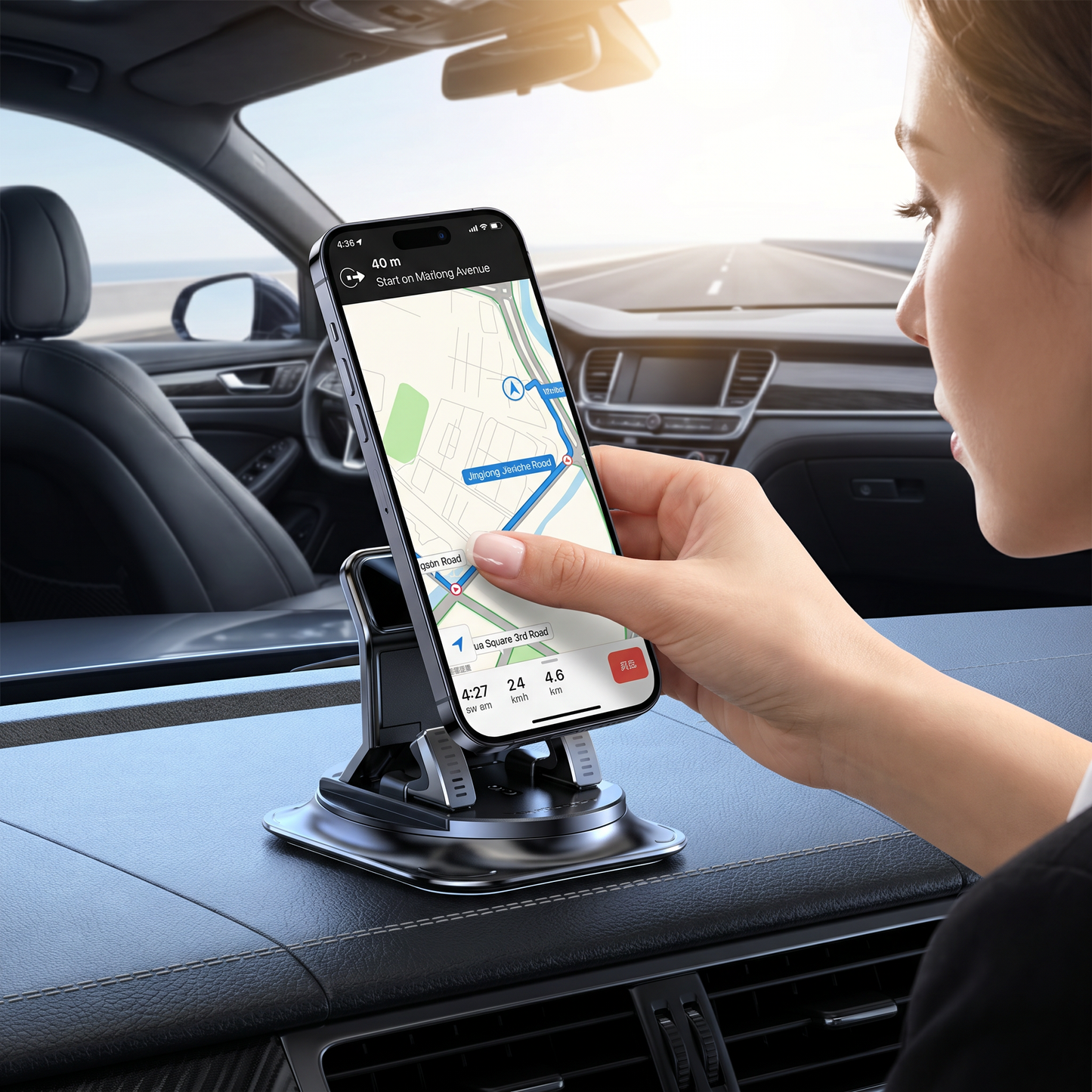 Auto-Handyhalterung – Rutschfester Smartphone-Halter für Armaturenbrett & Mittelkonsole