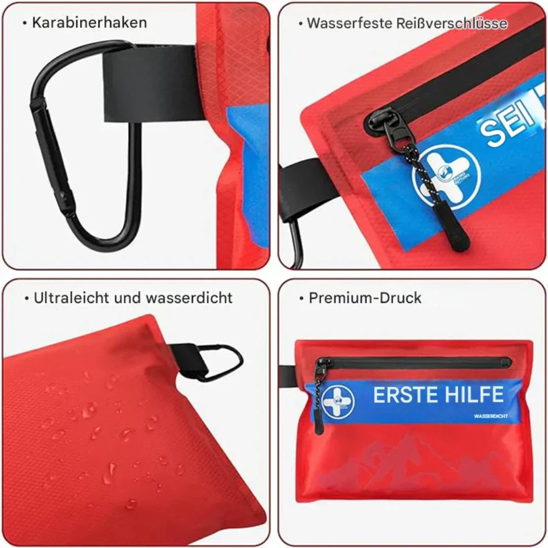Wasserdichtes First Aid Notfall Set – Praktisches First Aid Kit für Outdoor und Reisen