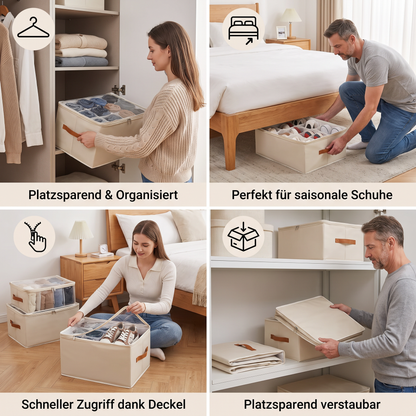 Faltbarer Schuh-Organizer mit einfachem Zugriff für die Aufbewahrung im Kleiderschrank