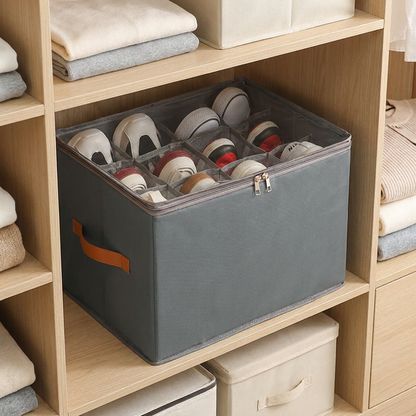Faltbarer Schuh-Organizer mit einfachem Zugriff für die Aufbewahrung im Kleiderschrank