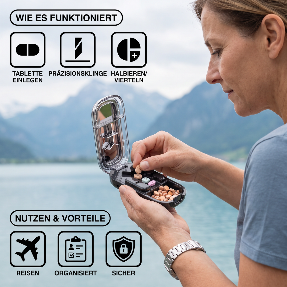 Verstellbarer Präzisions-Tablettenschneider