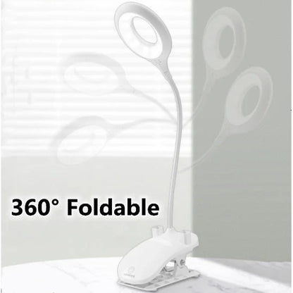 Wiederaufladbare Led Tischlampe Mit Clip – Einstellbare Schreibtischleuchte Für Homeoffice Und Studium