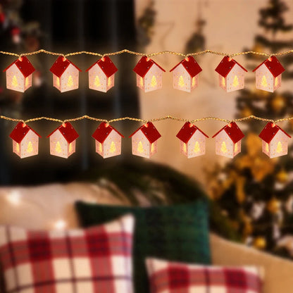 LED Weihnachtshäuser aus Holz mit Festlicher Beleuchtung