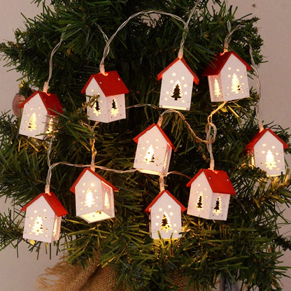 LED Weihnachtshäuser aus Holz mit Festlicher Beleuchtung