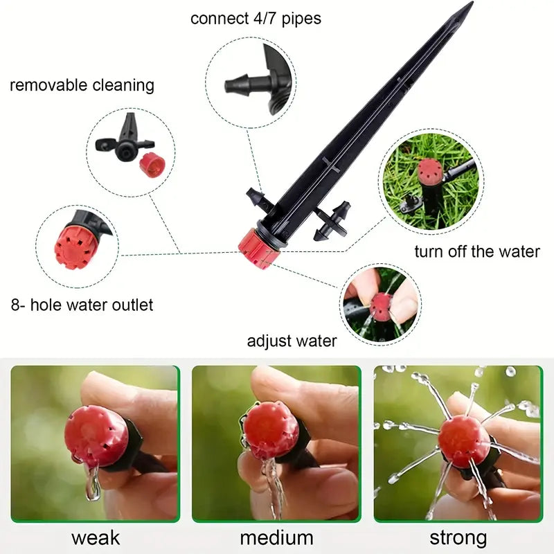 Automatisches Tropfbewässerungssystem für Pflanzen – Komplettes Set für Garten und Balkon