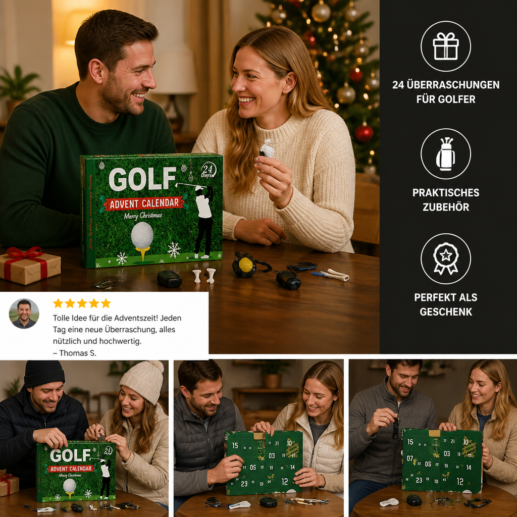 Golf-Adventskalender 2026 – 24 Tage voller Golfzubehör & Überraschungen