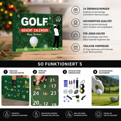 Golf-Adventskalender 2026 – 24 Tage voller Golfzubehör & Überraschungen