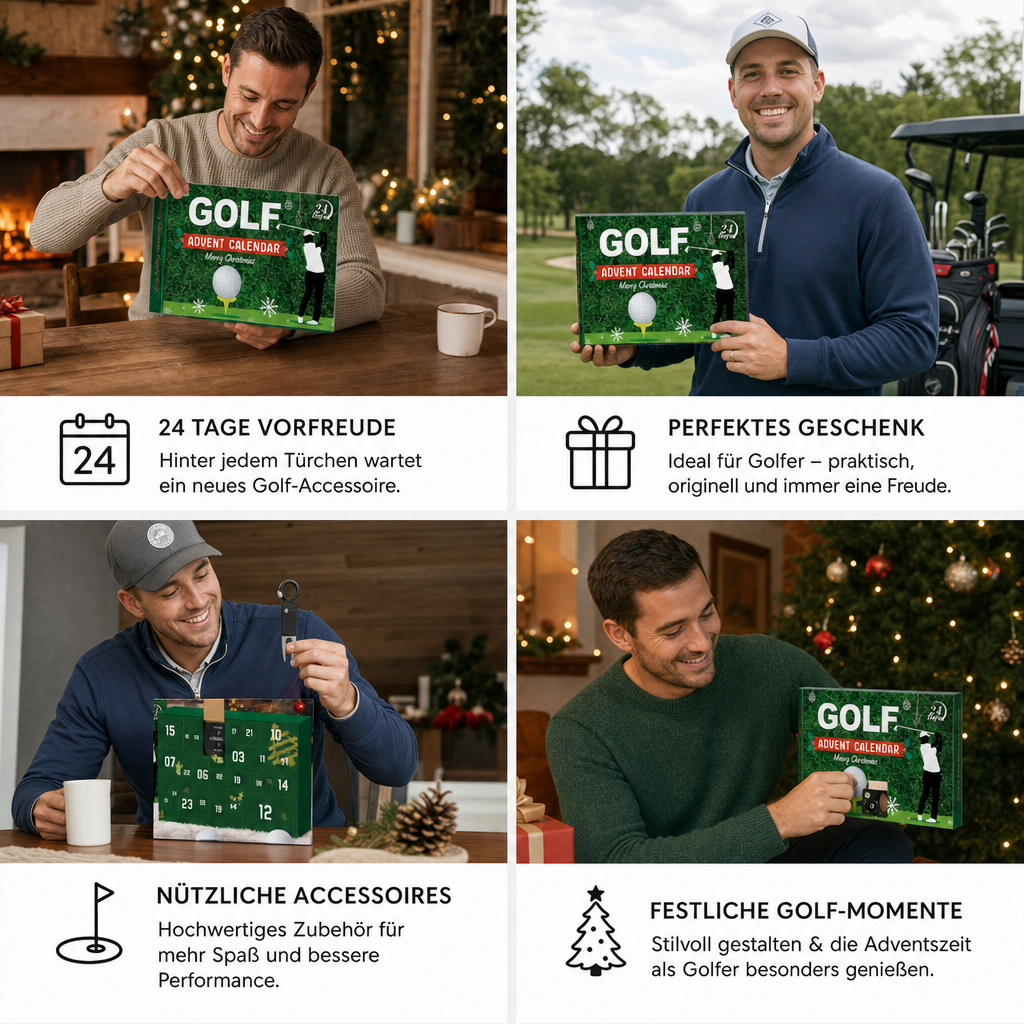 Golf-Adventskalender 2026 – 24 Tage voller Golfzubehör & Überraschungen