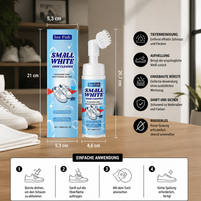 Wasserloses Sneaker- & Schuhreinigungsset mit Schaumreiniger, Bürste & Tuch