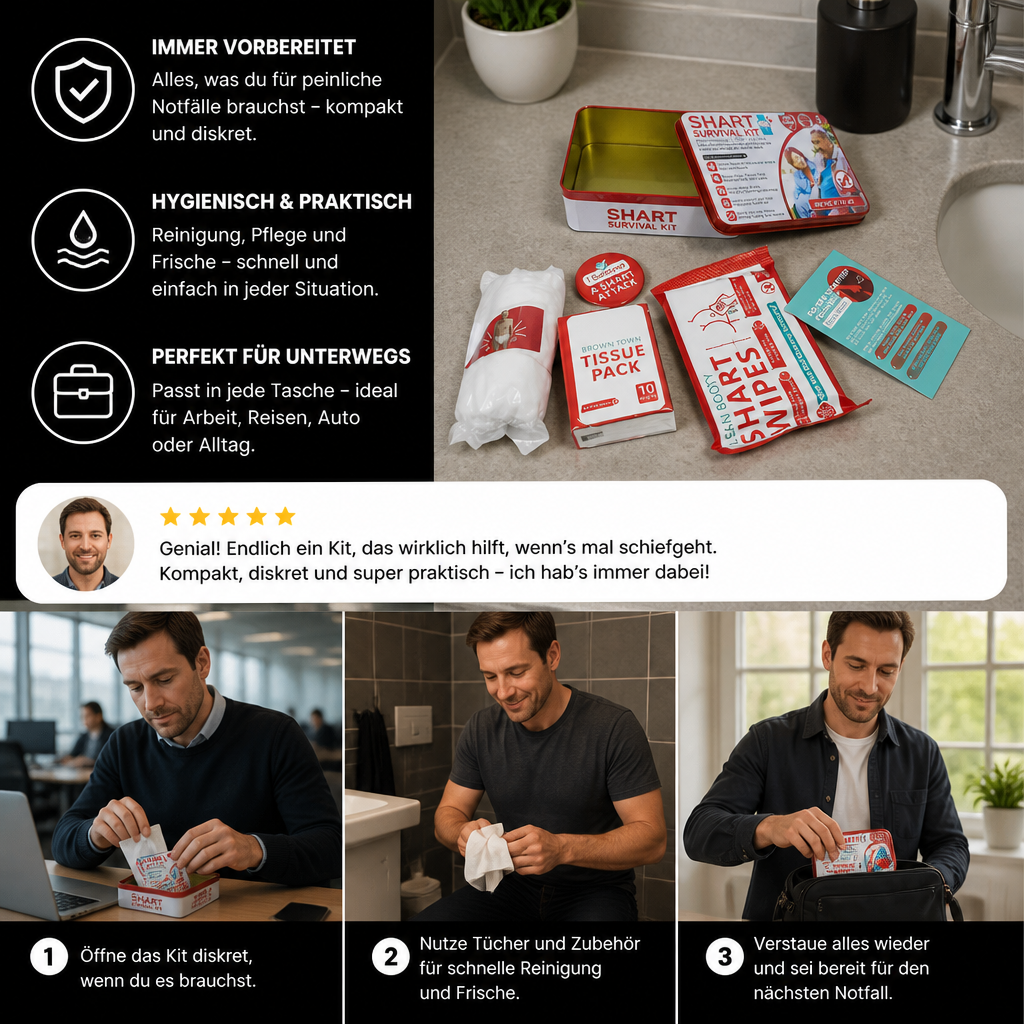 Lustiges „Shart Survival Kit“ – Ultimatives Scherzgeschenk-Set für peinliche Toilettenmomente