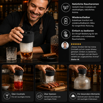 Wiederaufladbares elektrisches Cocktail-Smoker-Set