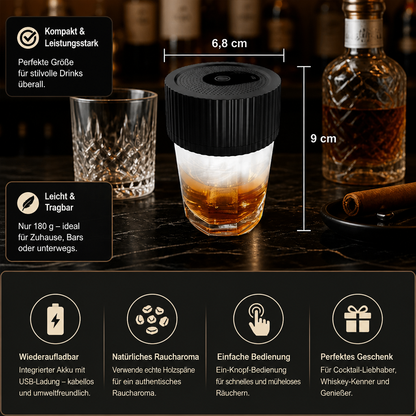 Wiederaufladbares elektrisches Cocktail-Smoker-Set