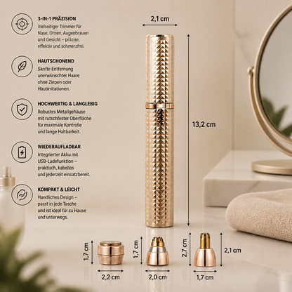 3-in-1 Präzisionstrimmer für die Schönheitspflege
