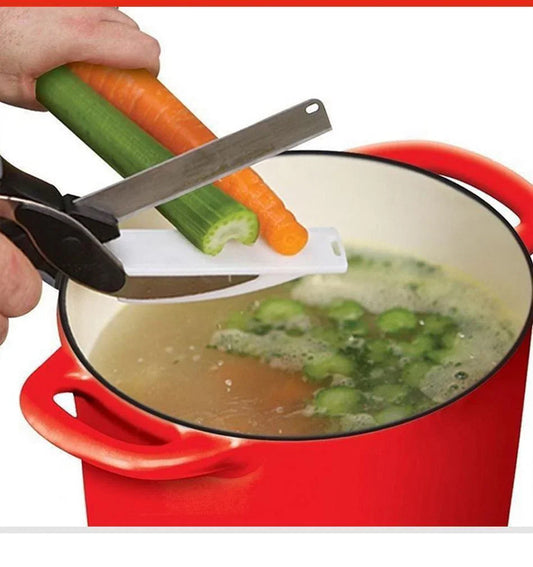 2-in-1 Küchenmesser und Schneidebrett