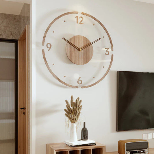Nordische Design-holzuhr Für Die Wand
