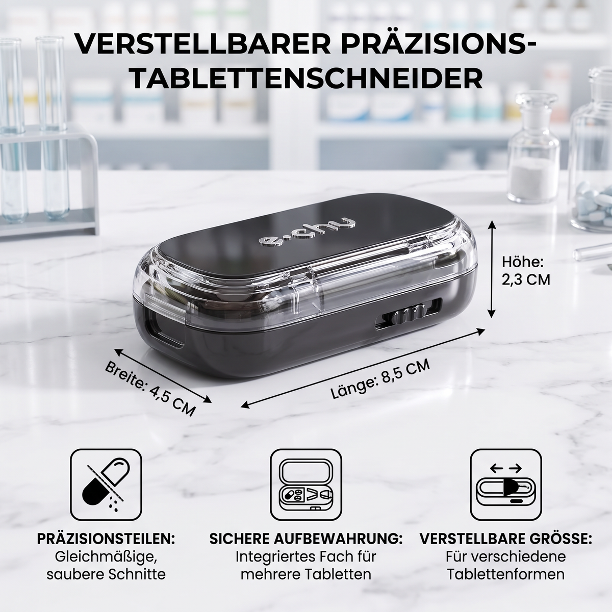 Verstellbarer Präzisions-Tablettenschneider