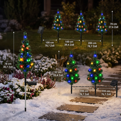Solar-Weihnachtsbaum-Stecklichter mit mehrfarbigen LEDs