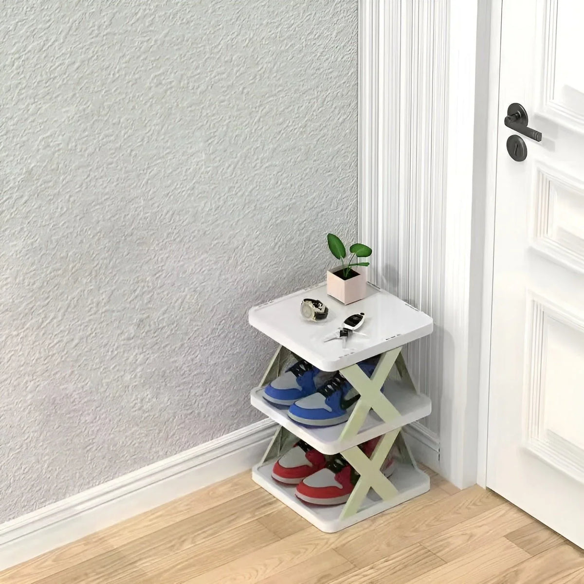 Multifunktionales und Faltbares Schuhregal für Platzsparende Aufbewahr ...